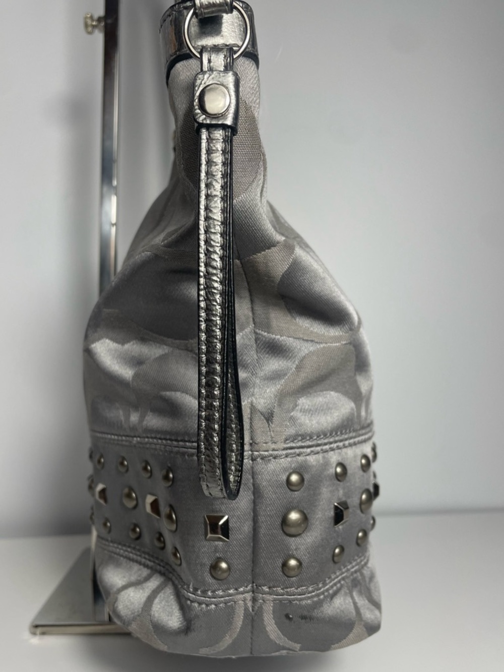 Coach Signature Studded Tote Purse - Picture 6 of 11